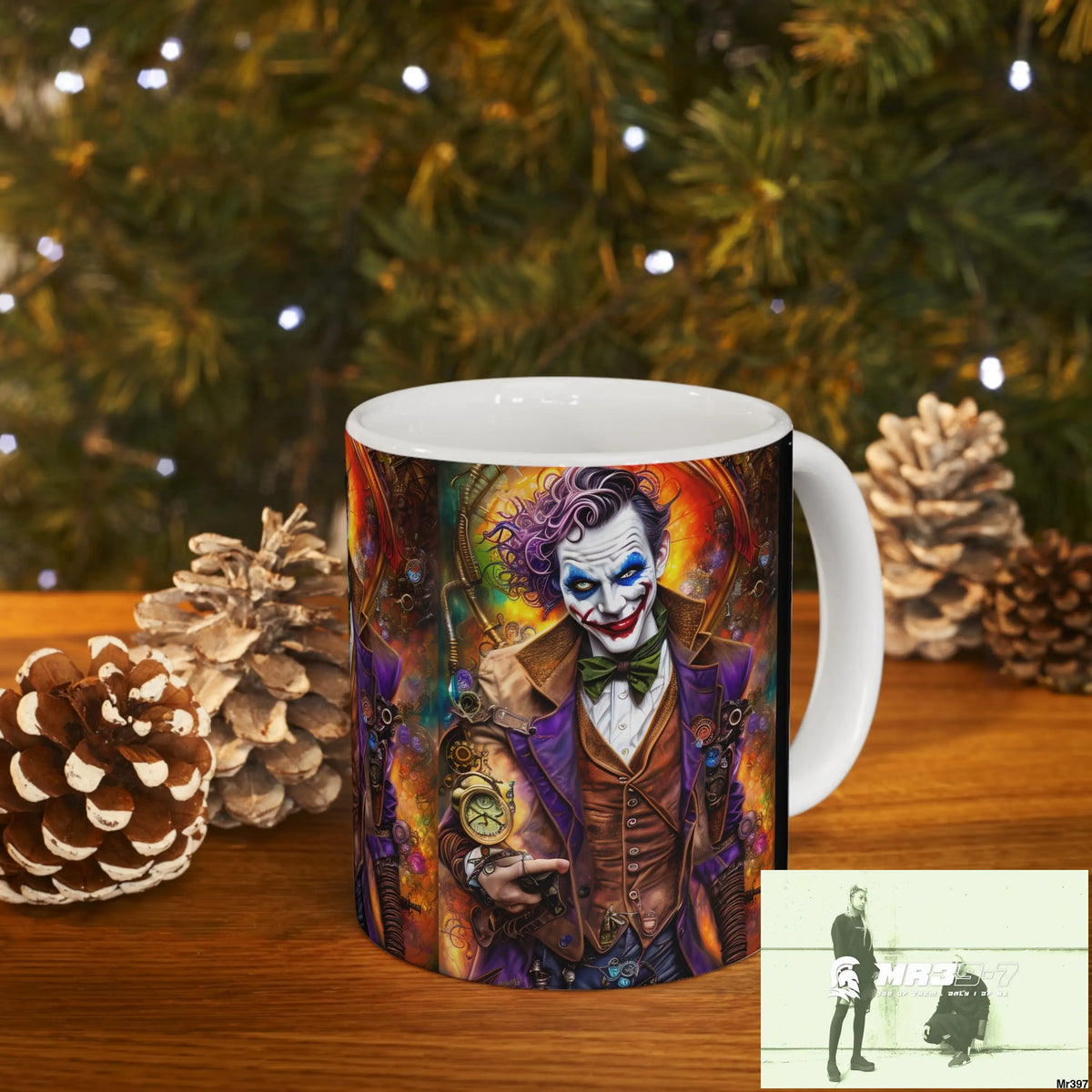 STEAMPUNK JOKER HEARTS TRIBAL FRACTAL Ceramic Mug 11oz 11oz Mug