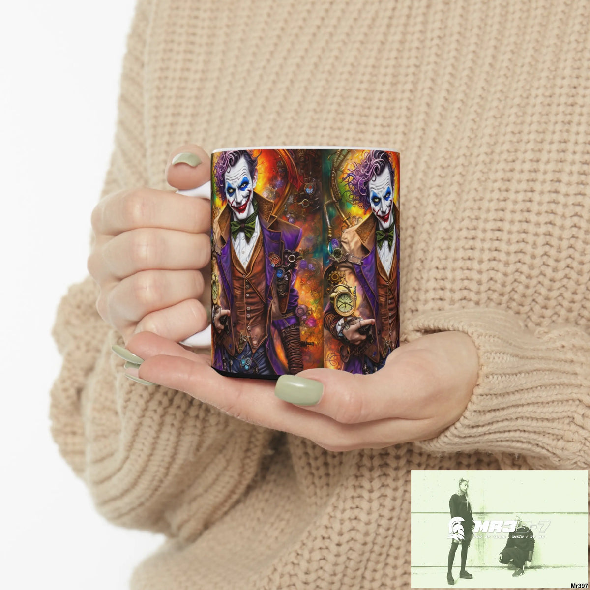 STEAMPUNK JOKER HEARTS TRIBAL FRACTAL Ceramic Mug 11oz 11oz Mug