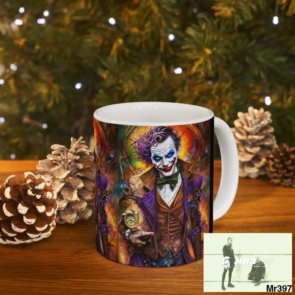 STEAMPUNK JOKER HEARTS TRIBAL FRACTAL Ceramic Mug 11oz 11oz Mug