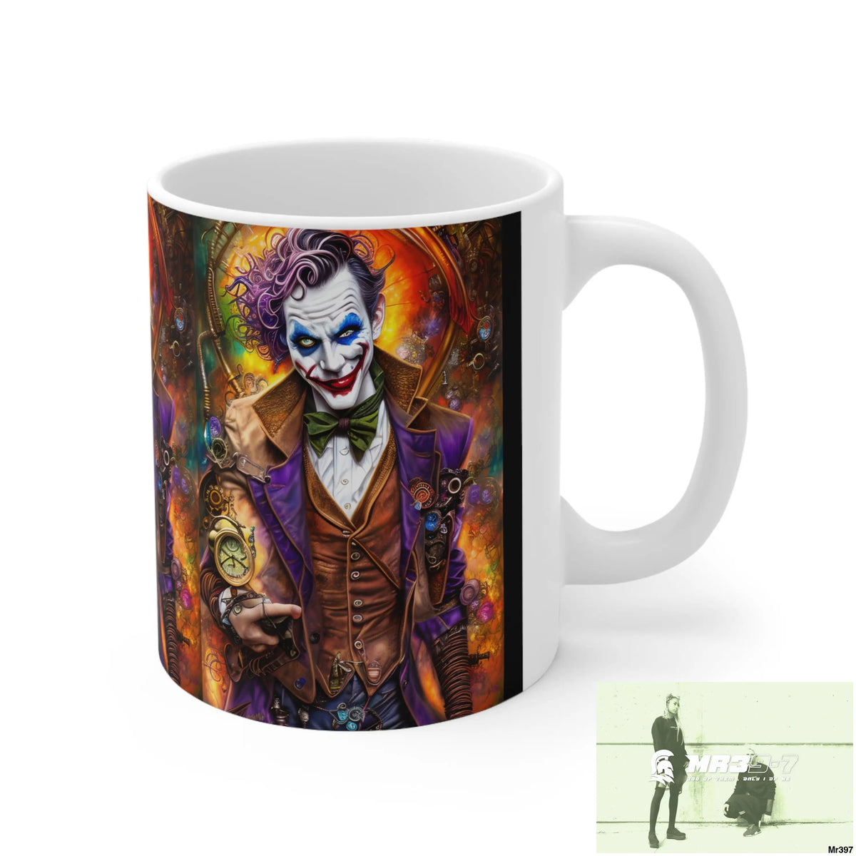 STEAMPUNK JOKER HEARTS TRIBAL FRACTAL Ceramic Mug 11oz 11oz Mug
