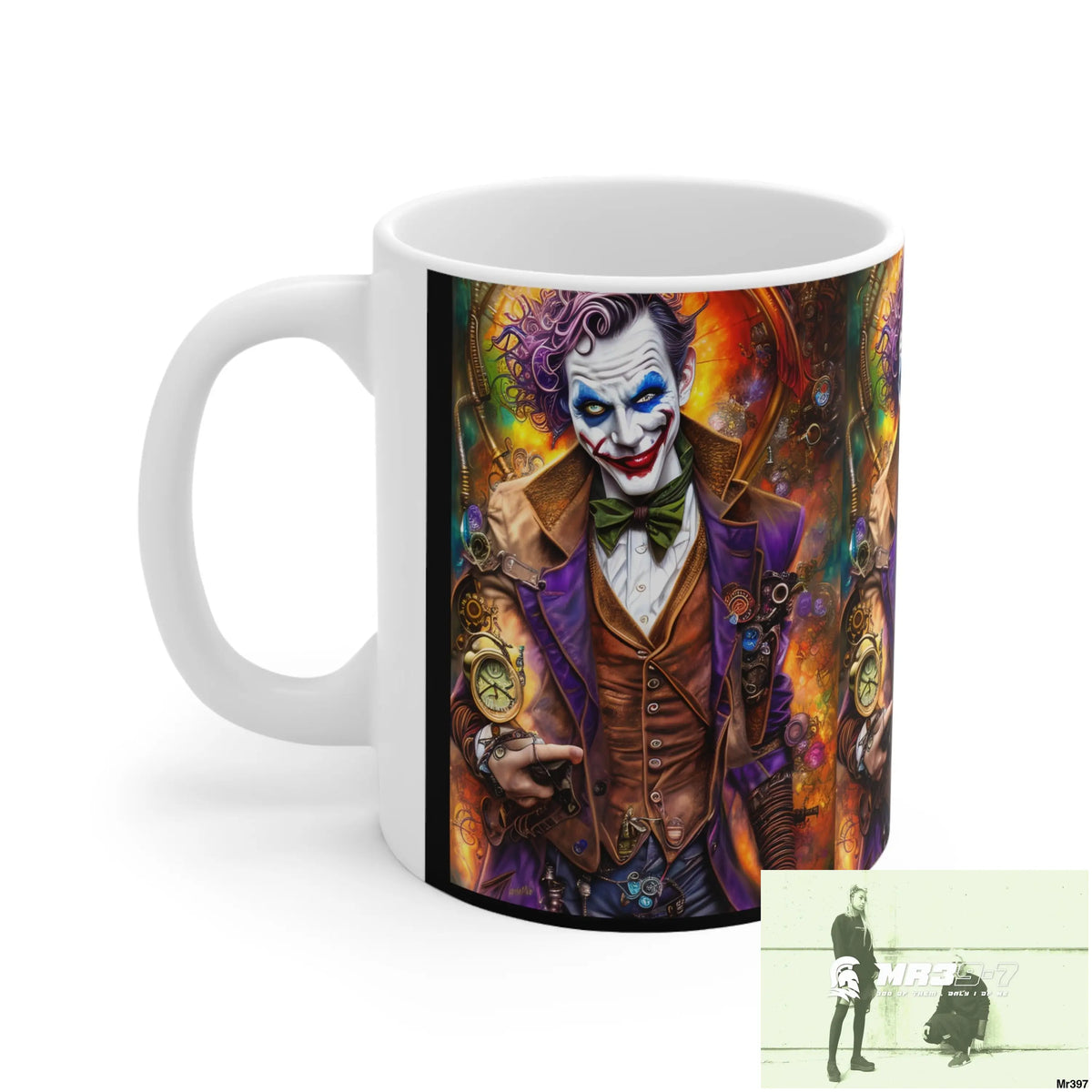 STEAMPUNK JOKER HEARTS TRIBAL FRACTAL Ceramic Mug 11oz 11oz Mug