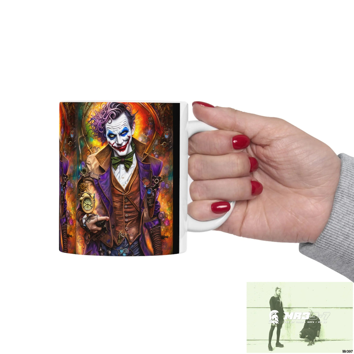 STEAMPUNK JOKER HEARTS TRIBAL FRACTAL Ceramic Mug 11oz 11oz Mug