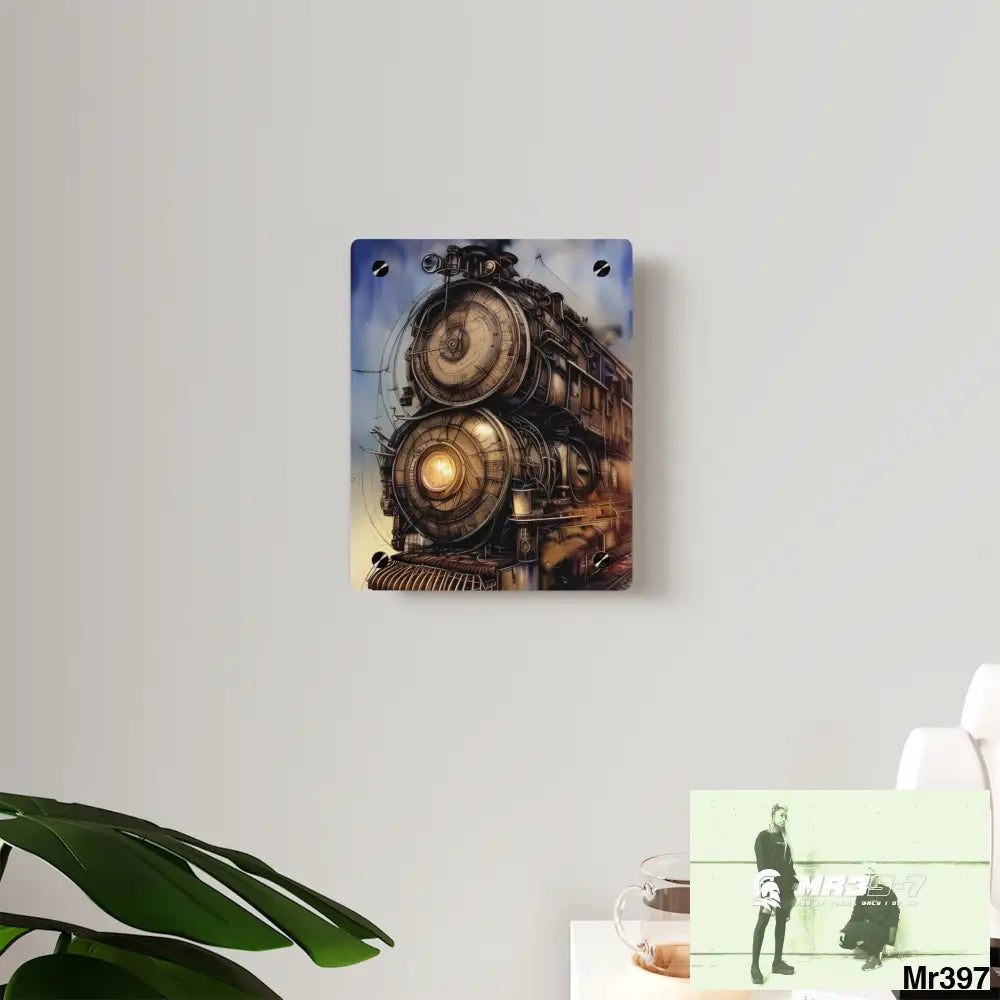 Steampunk Locamotive Acrylic Wall Art Panels Home Decor
