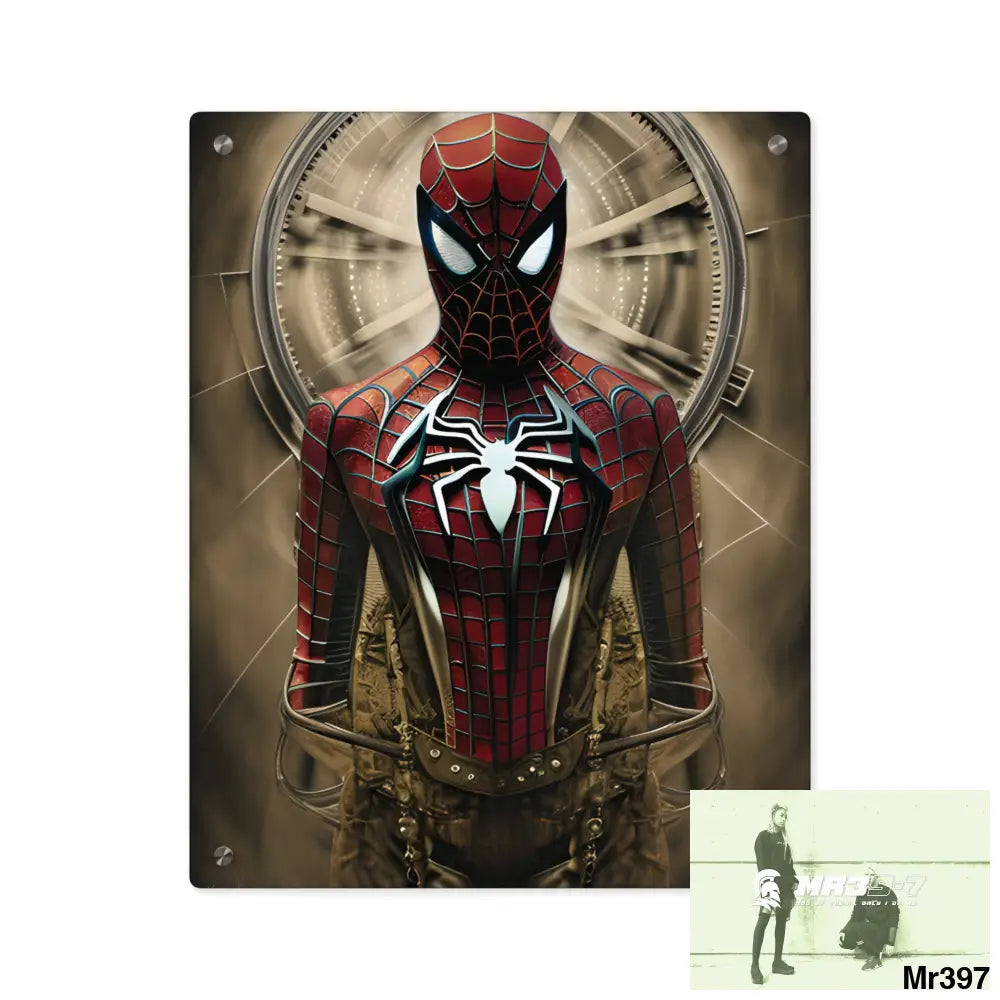 Steampunk SpiderMan Graphic Acrylic Wall Art Panels 16″ x 20″ (Vertical) / 0.25’’ Home Decor