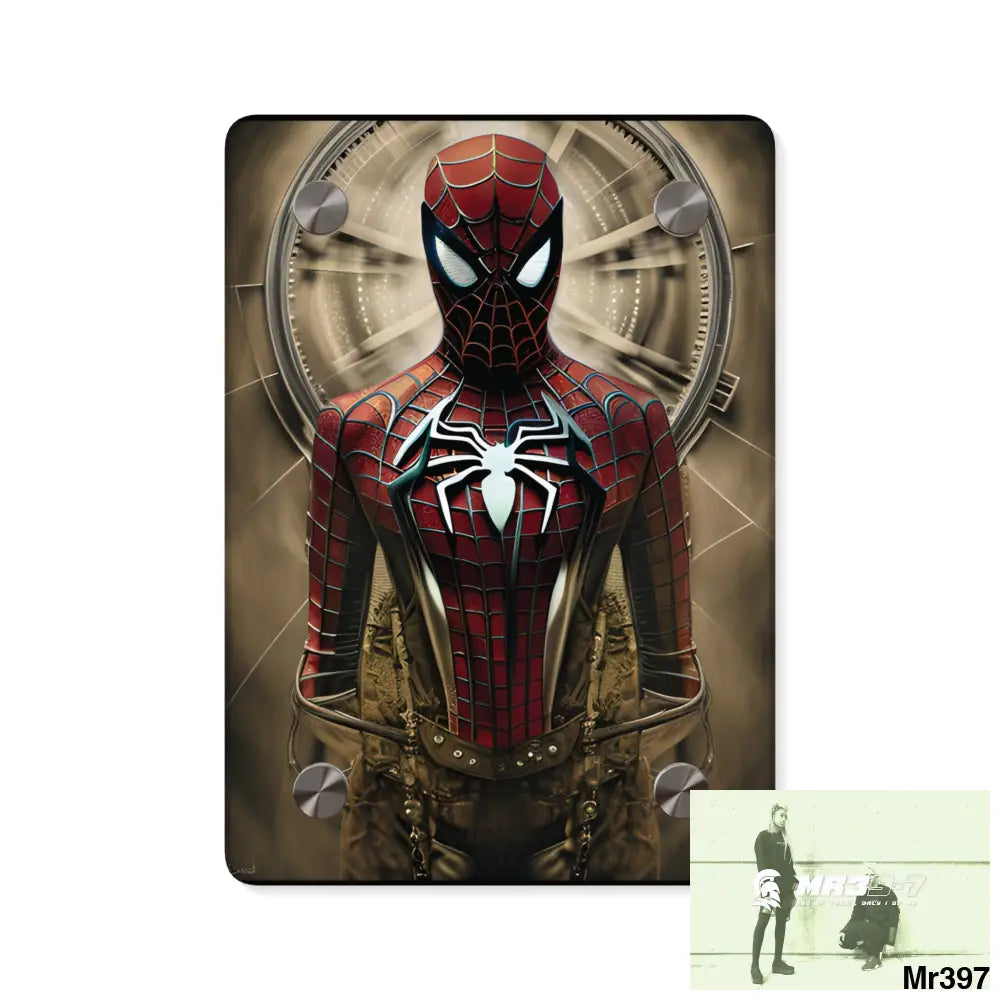 Steampunk SpiderMan Graphic Acrylic Wall Art Panels 5’’ x 7’’ (Vertical) / 0.25’’ Home Decor