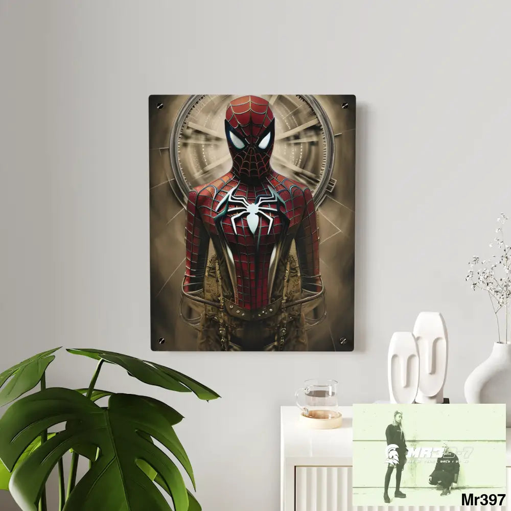 Steampunk SpiderMan Graphic Acrylic Wall Art Panels Home Decor