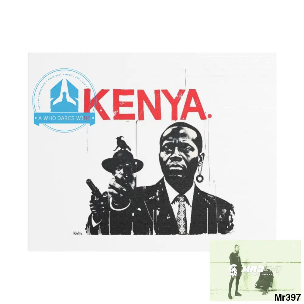 Stylish Stretched Canvas Art Print A1 WDW Banksy stye Kenya 2015 trip no 10 Retro Home Decor Tropical Vibes Wall Art