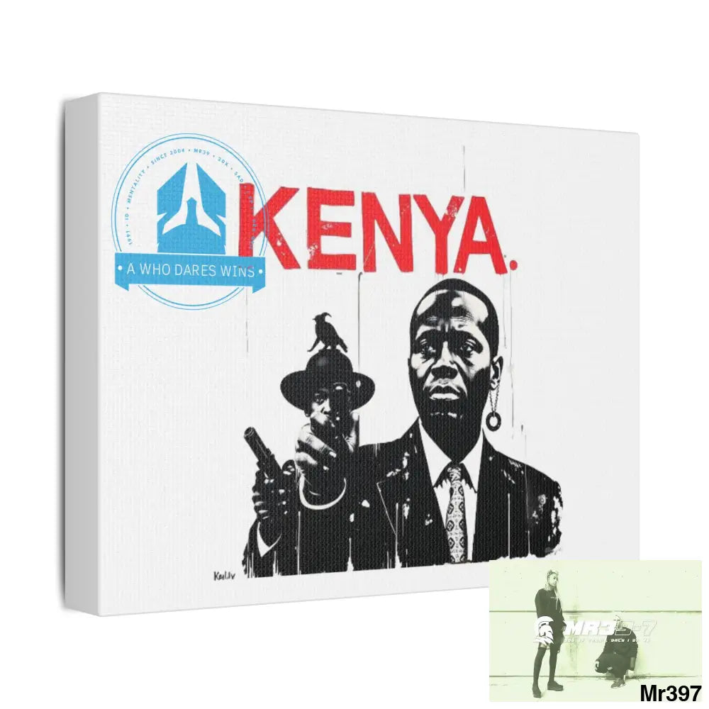 Stylish Stretched Canvas Art Print A1 WDW Banksy stye Kenya 2015 trip no 10 Retro Home Decor Tropical Vibes Wall Art
