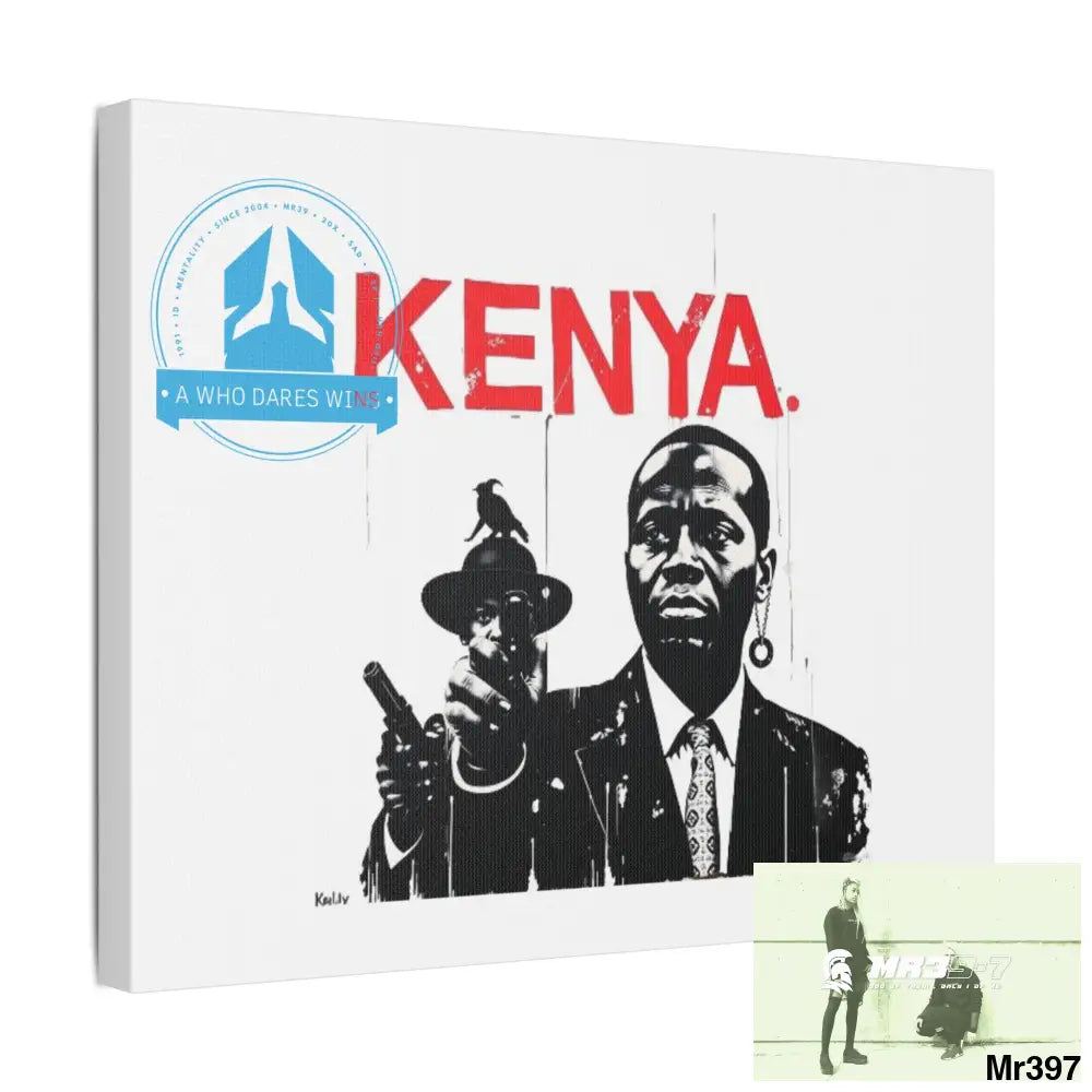 Stylish Stretched Canvas Art Print A1 WDW Banksy stye Kenya 2015 trip no 10 Retro Home Decor Tropical Vibes Wall Art