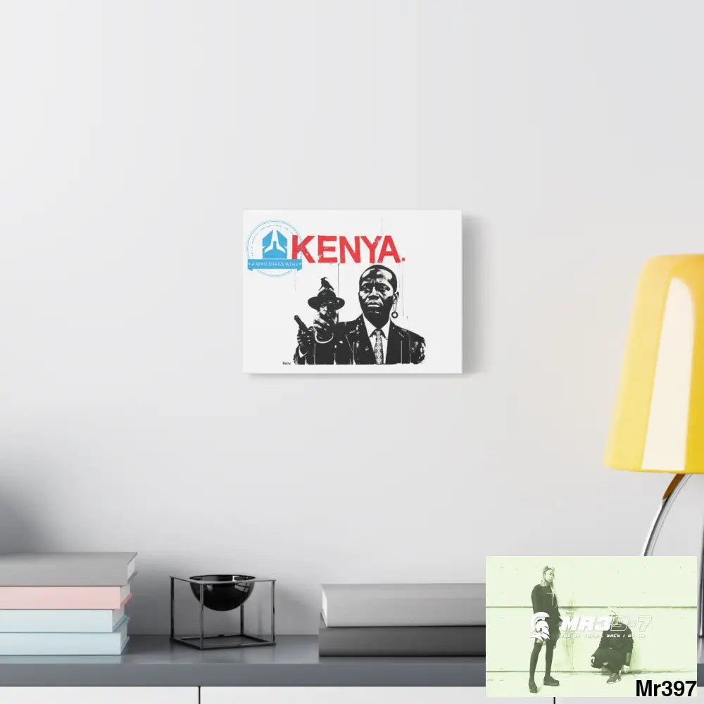 Stylish Stretched Canvas Art Print A1 WDW Banksy stye Kenya 2015 trip no 10 Retro Home Decor Tropical Vibes Wall Art