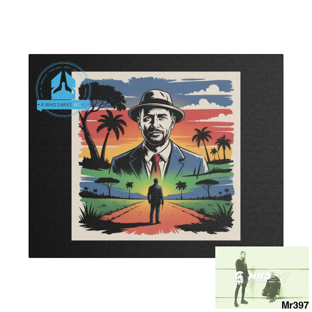 Stylish Stretched Canvas Art Print A1 WDW Banksy stye Kenya 2015 trip no 3 Retro Home Decor Tropical Vibes Wall Art