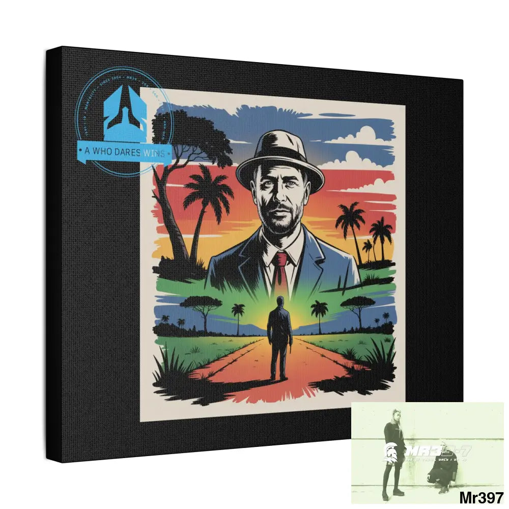 Stylish Stretched Canvas Art Print A1 WDW Banksy stye Kenya 2015 trip no 3 Retro Home Decor Tropical Vibes Wall Art