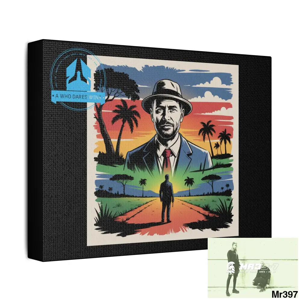 Stylish Stretched Canvas Art Print A1 WDW Banksy stye Kenya 2015 trip no 3 Retro Home Decor Tropical Vibes Wall Art