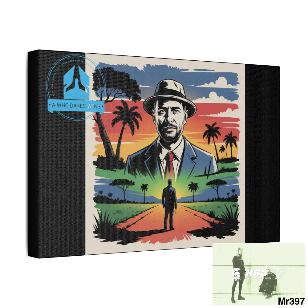 Stylish Stretched Canvas Art Print A1 WDW Banksy stye Kenya 2015 trip no 3 Retro Home Decor Tropical Vibes Wall Art