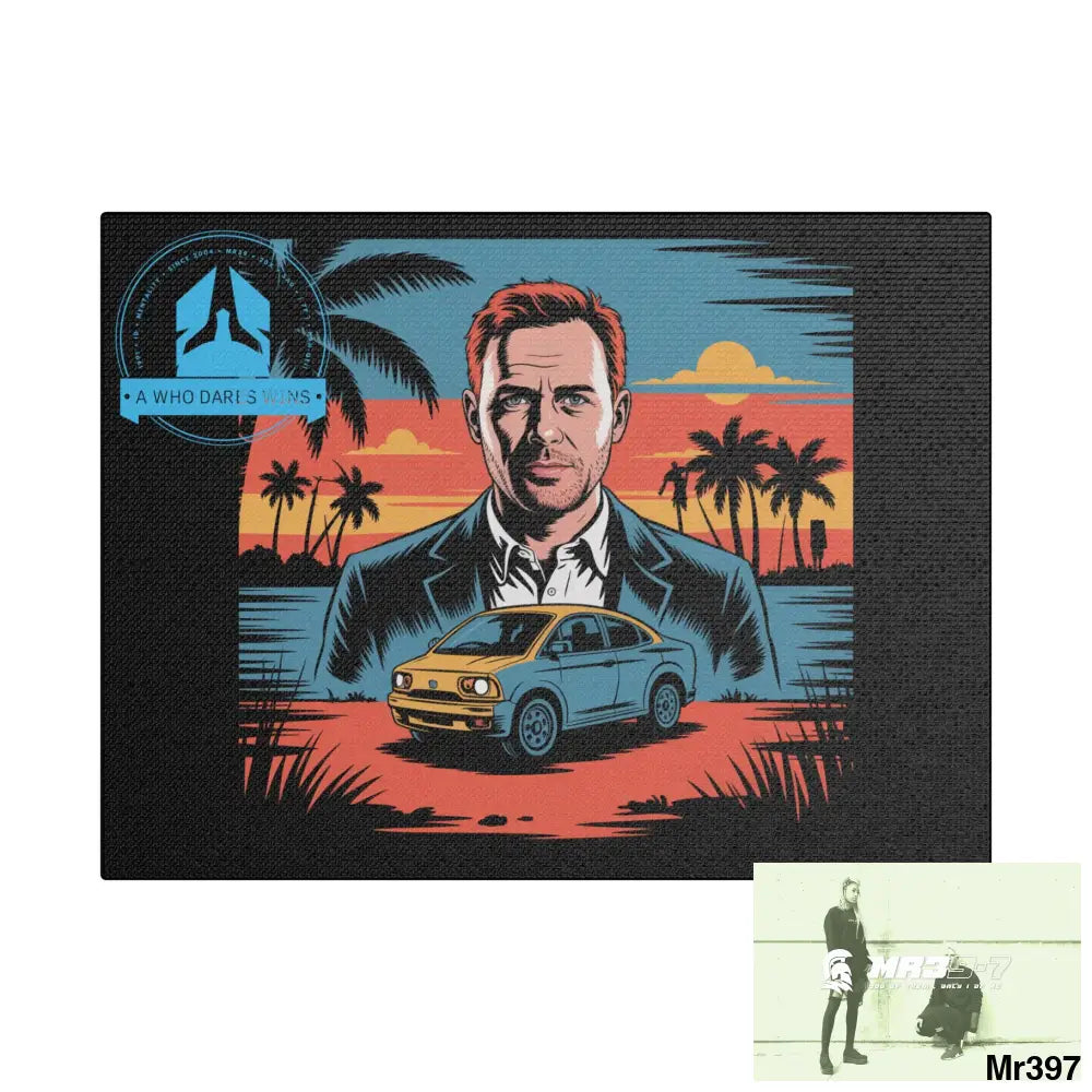 Stylish Stretched Canvas Art Print A1 WDW Banksy stye Kenya 2015 trip no 4 Retro Home Decor Tropical Vibes Wall Art