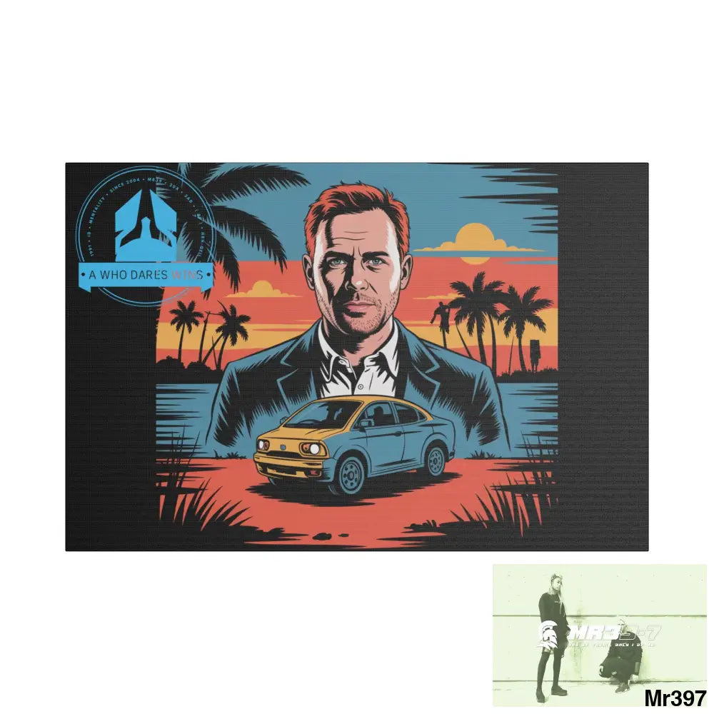 Stylish Stretched Canvas Art Print A1 WDW Banksy stye Kenya 2015 trip no 4 Retro Home Decor Tropical Vibes Wall Art