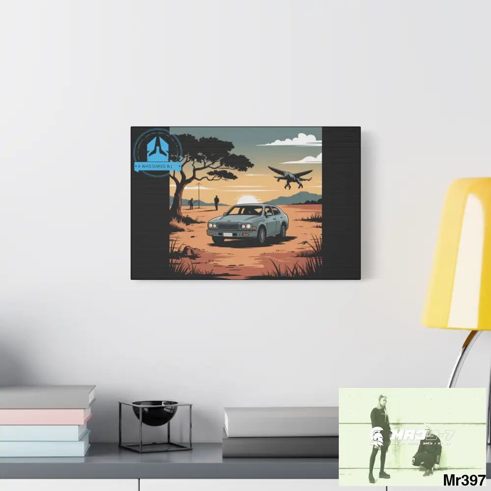 Stylish Stretched Canvas Art Print A1 WDW Banksy stye Kenya 2015 trip no 5 Retro Home Decor Tropical Vibes Wall Art