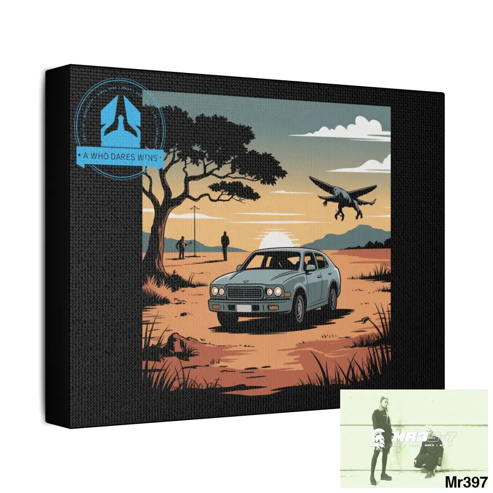 Stylish Stretched Canvas Art Print A1 WDW Banksy stye Kenya 2015 trip no 5 Retro Home Decor Tropical Vibes Wall Art