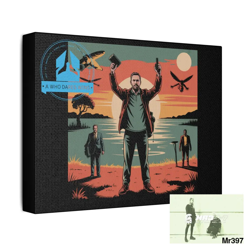 Stylish Stretched Canvas Art Print A1 WDW Banksy stye Kenya 2015 trip no 8 Retro Home Decor Tropical Vibes Wall Art