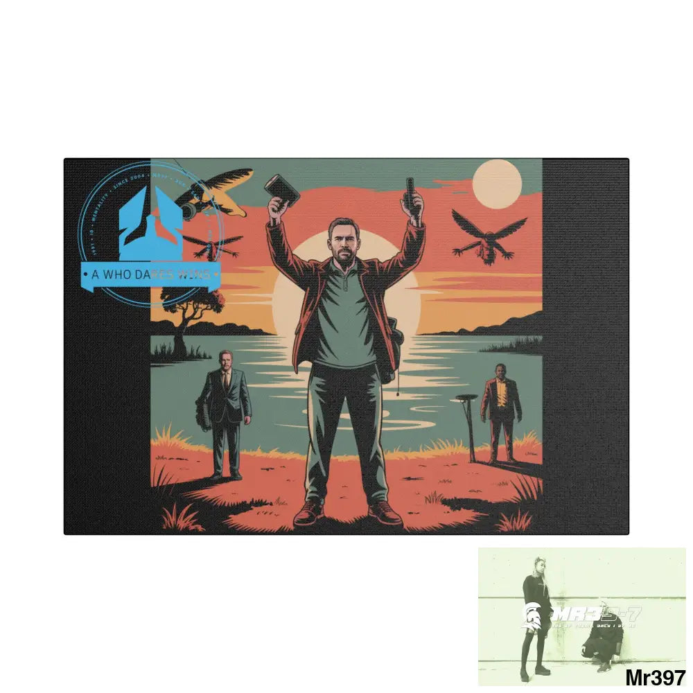 Stylish Stretched Canvas Art Print A1 WDW Banksy stye Kenya 2015 trip no 8 Retro Home Decor Tropical Vibes Wall Art