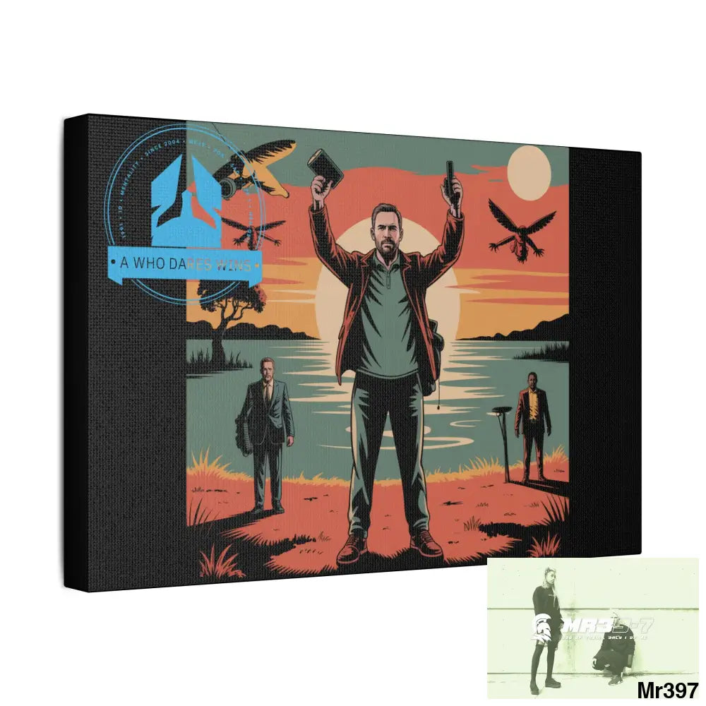 Stylish Stretched Canvas Art Print A1 WDW Banksy stye Kenya 2015 trip no 8 Retro Home Decor Tropical Vibes Wall Art