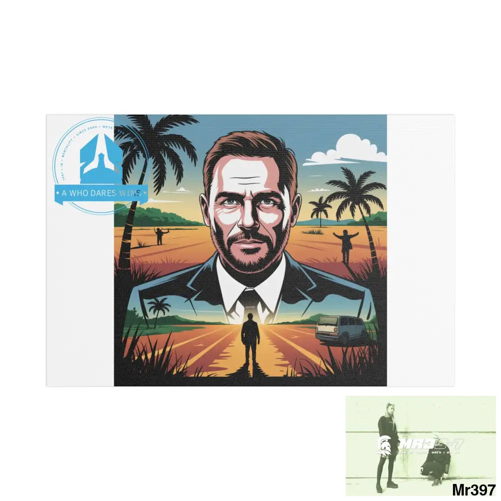 Stylish Stretched Canvas Art Print A1 WDW Banksy stye Kenya 2015 trip Retro Home Decor Tropical Vibes Wall Art Gift for