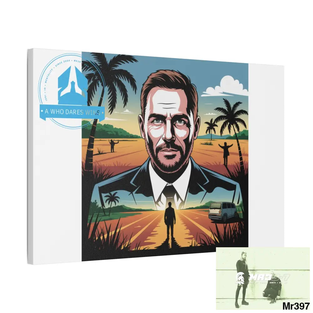 Stylish Stretched Canvas Art Print A1 WDW Banksy stye Kenya 2015 trip Retro Home Decor Tropical Vibes Wall Art Gift for