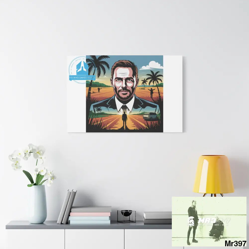 Stylish Stretched Canvas Art Print A1 WDW Banksy stye Kenya 2015 trip Retro Home Decor Tropical Vibes Wall Art Gift for