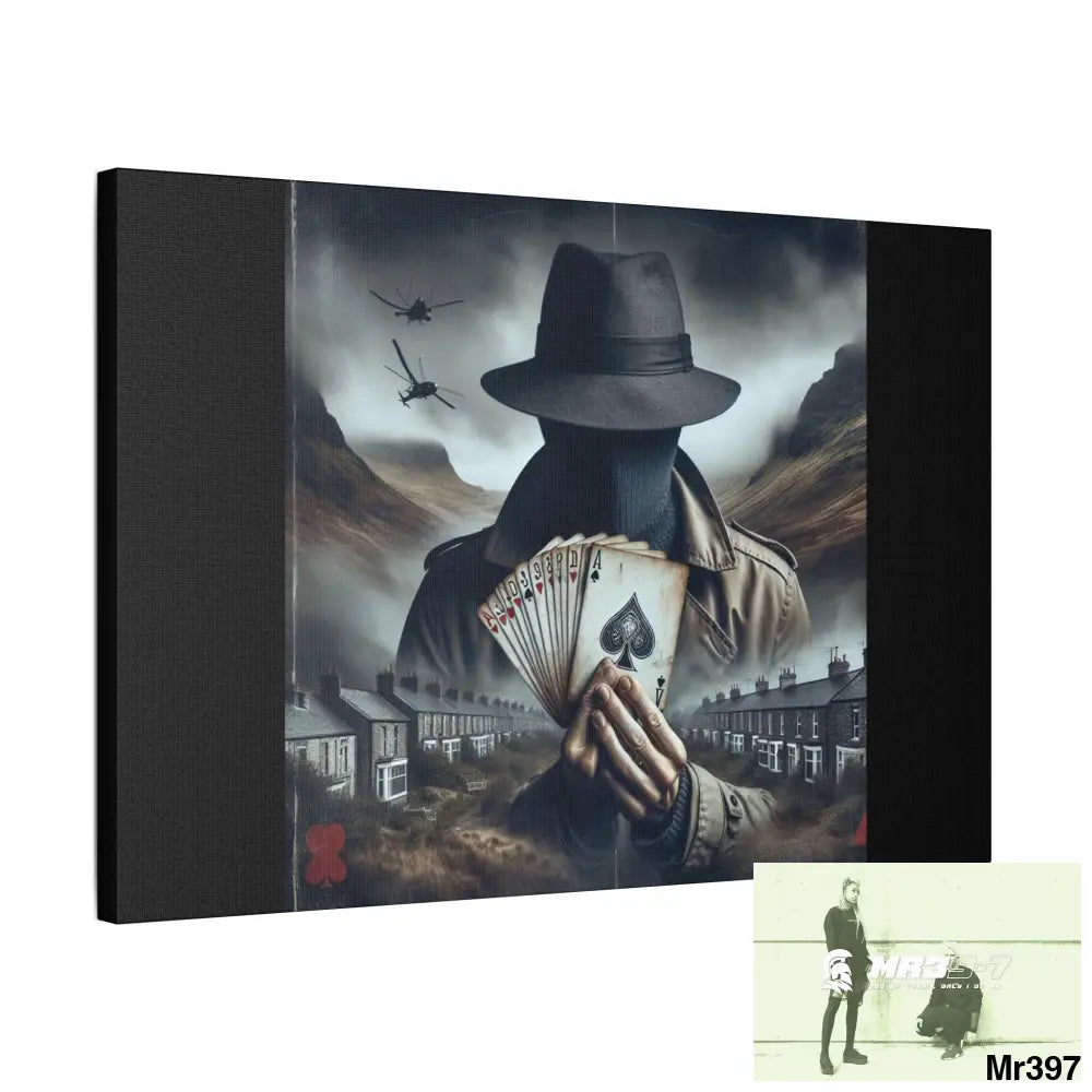 Stylish Stretched Canvas Art Print A1 WDW Banksy style Gwynedd 20x 12 no 2 Canvas