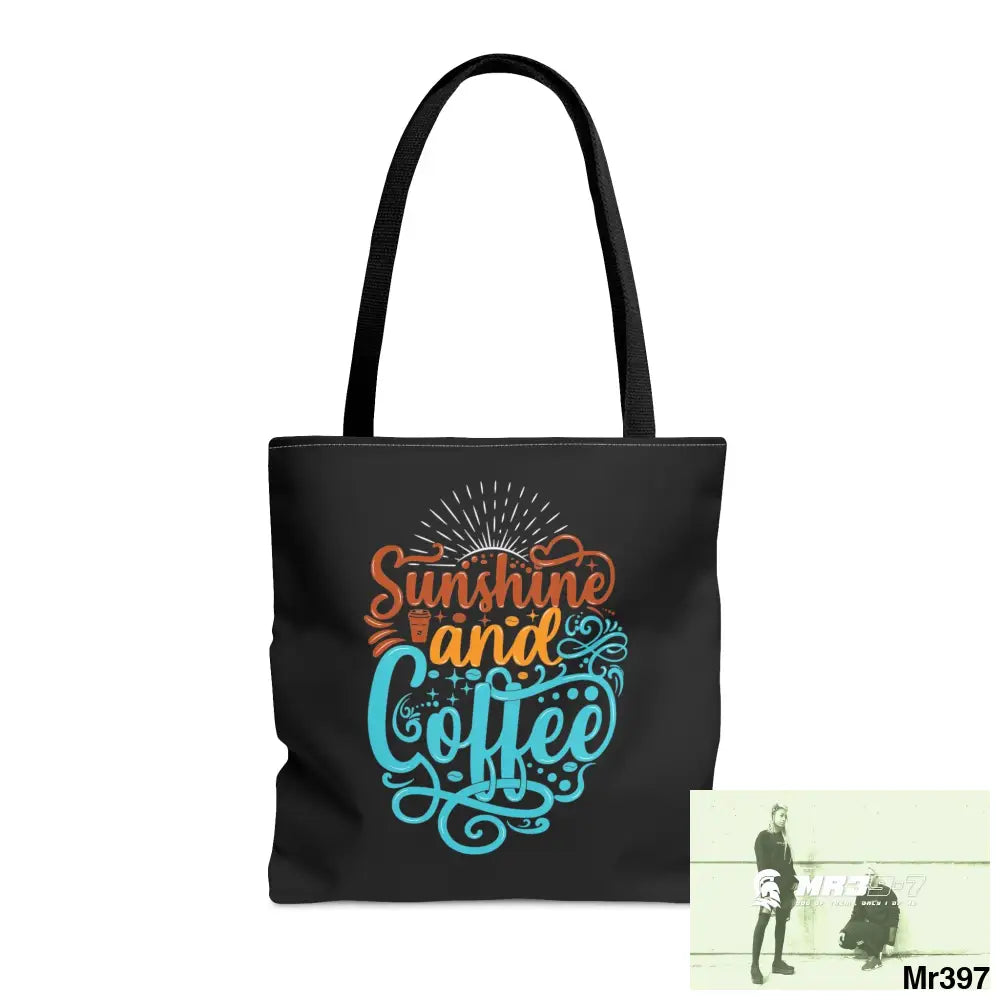 Sunshine & Coffee Tote Bag (AOP) Medium Bags