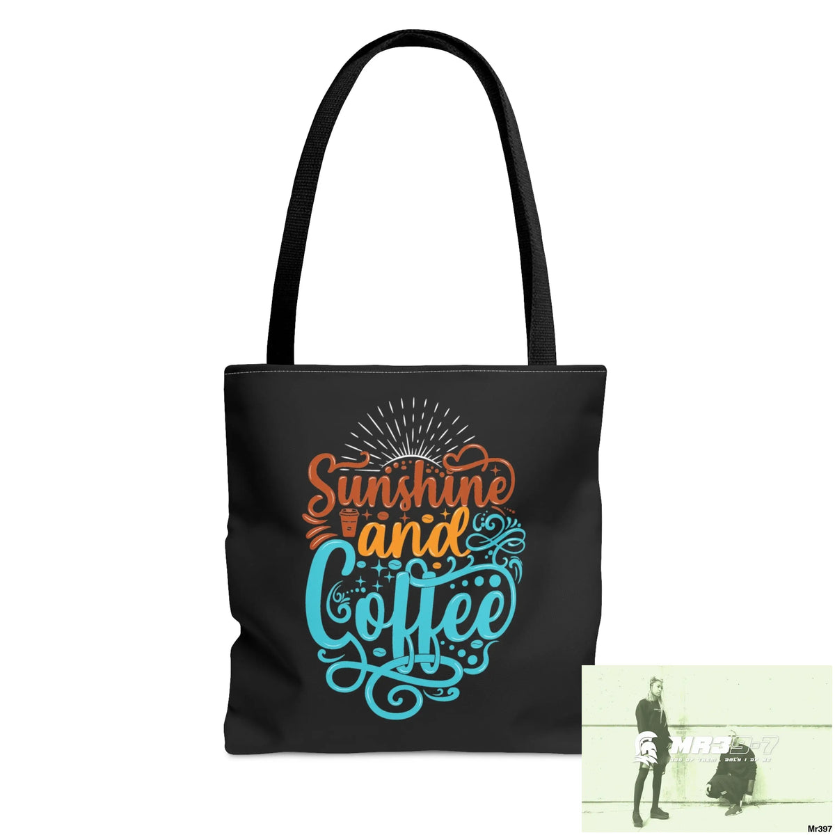Sunshine & Coffee Tote Bag (AOP) Small Bags