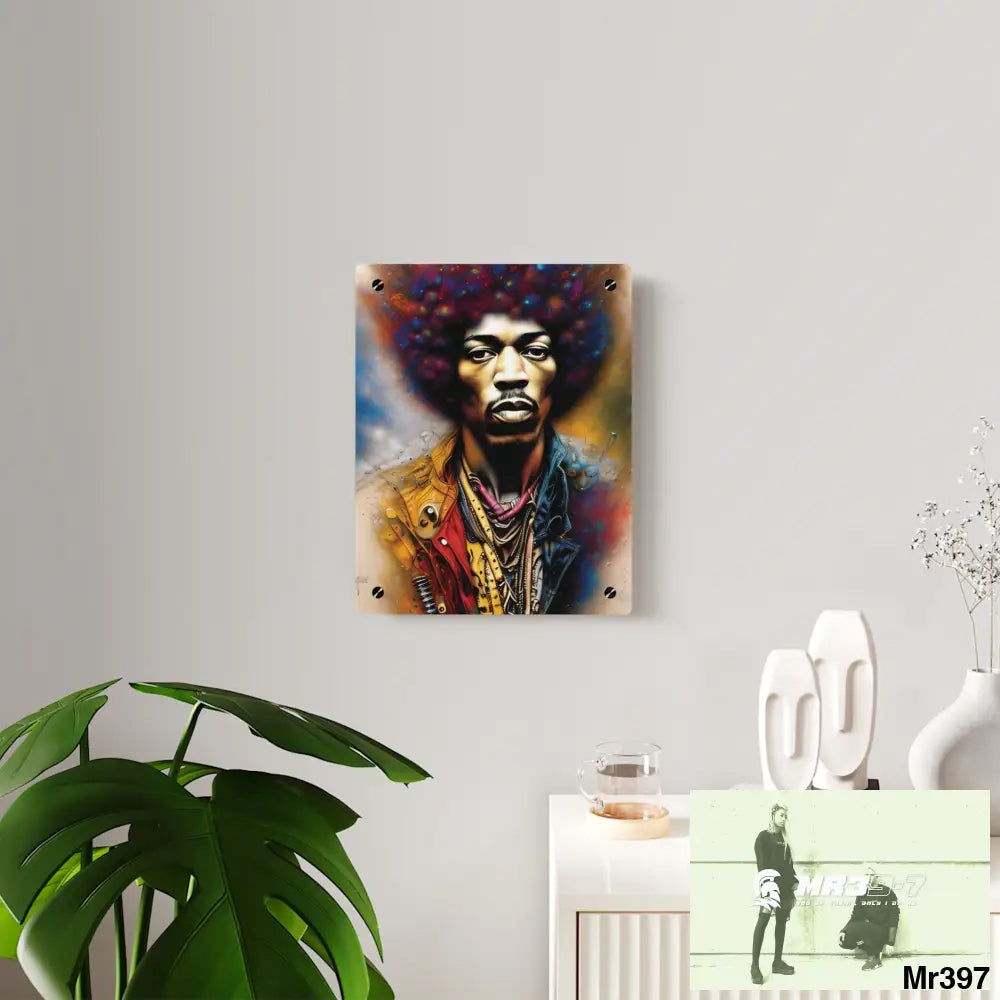Super Resolution Jimi Hendrix Steampunk graphic Acrylic Wall Art Panels Home Decor