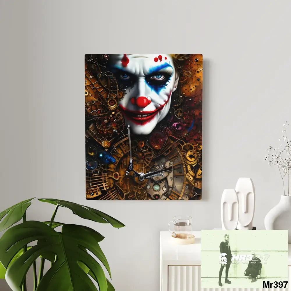 SuperResolution Round Steampunk Joker Graphic Acrylic Wall Art Panels Home Decor