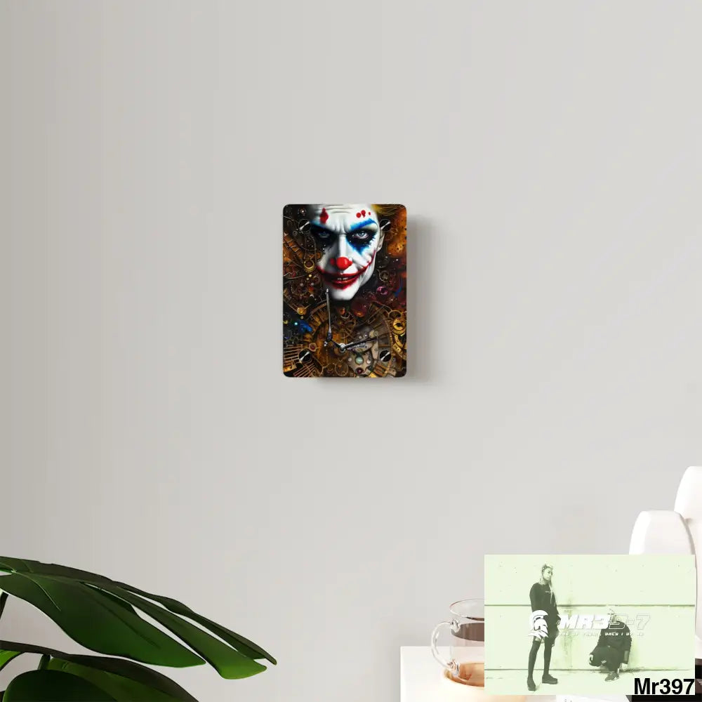 SuperResolution Round Steampunk Joker Graphic Acrylic Wall Art Panels Home Decor