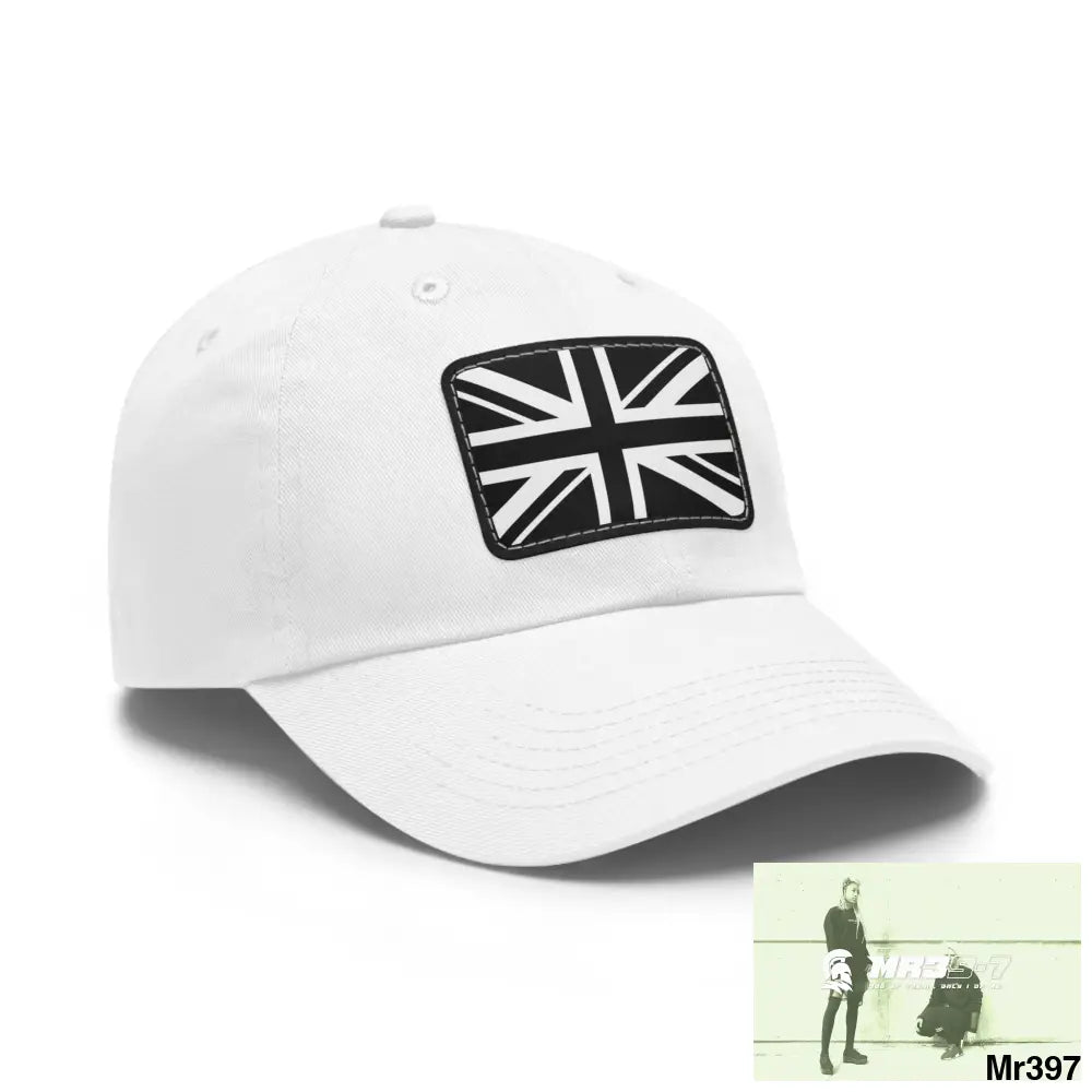 Tactical Union Jack GBR Dad Hat with Leather Patch (Rectangle) Hats