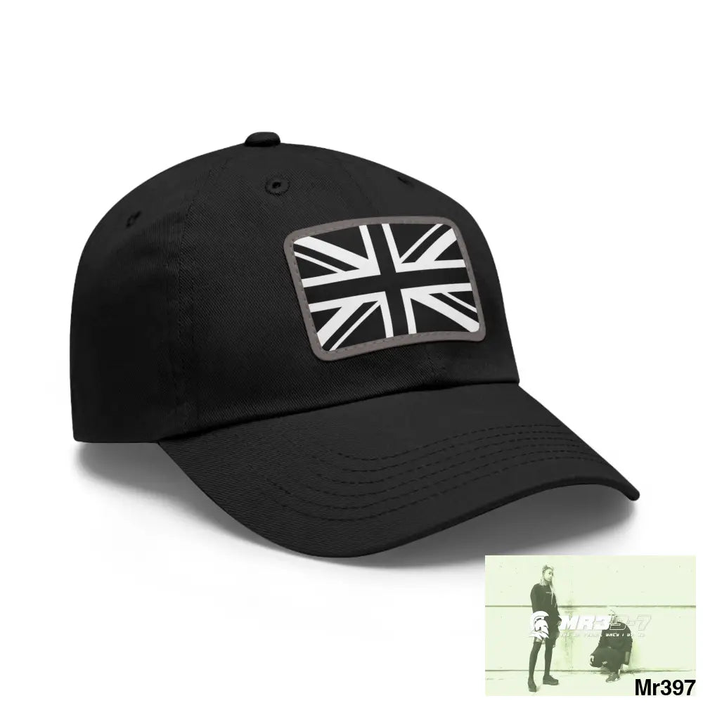 Tactical Union Jack GBR Dad Hat with Leather Patch (Rectangle) Hats