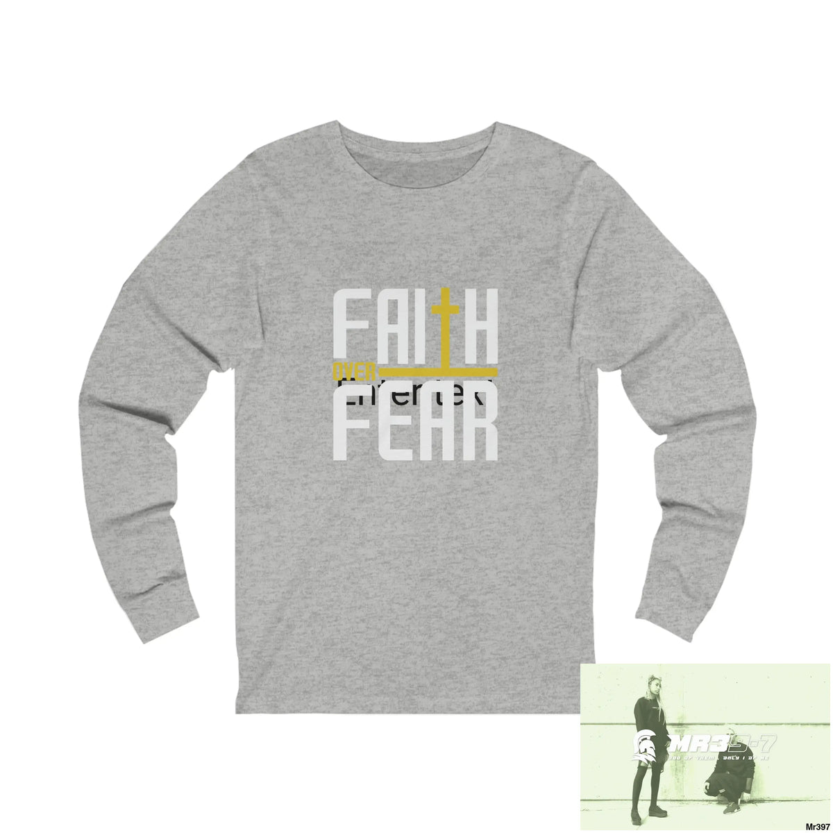 Thailand A1Vigilante Faith over Fear Unisex Jersey Long Sleeve Tee S / Athletic Heather Long-sleeve