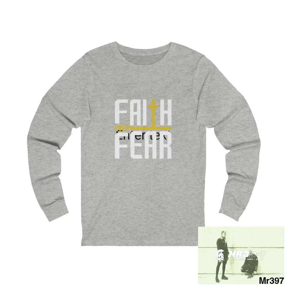Thailand A1Vigilante Faith over Fear Unisex Jersey Long Sleeve Tee S / Athletic Heather Long-sleeve