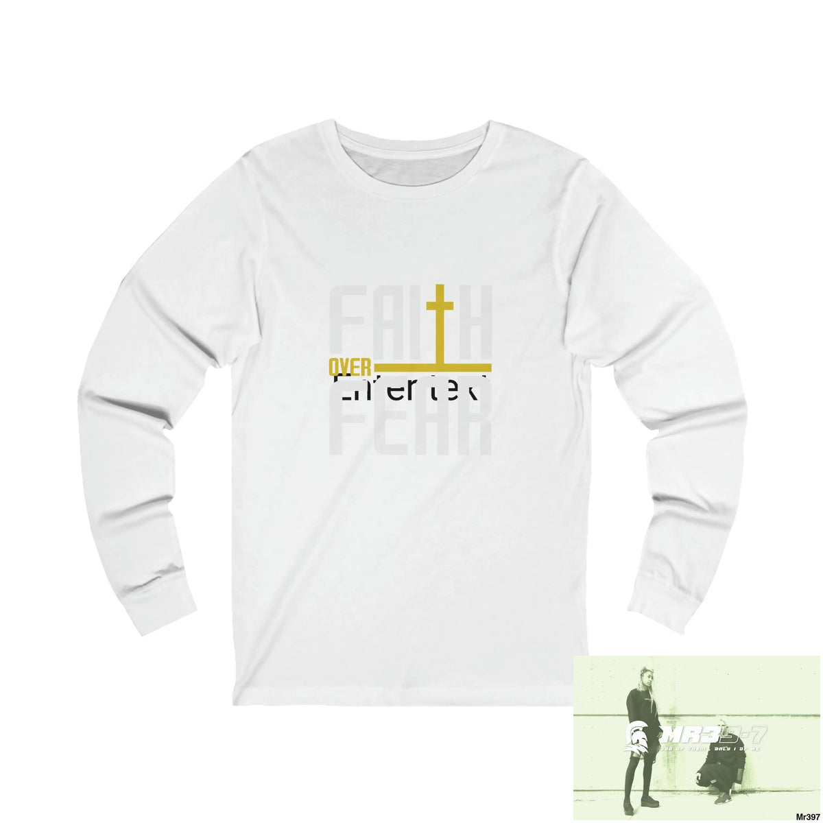 Thailand A1Vigilante Faith over Fear Unisex Jersey Long Sleeve Tee S / White Long-sleeve