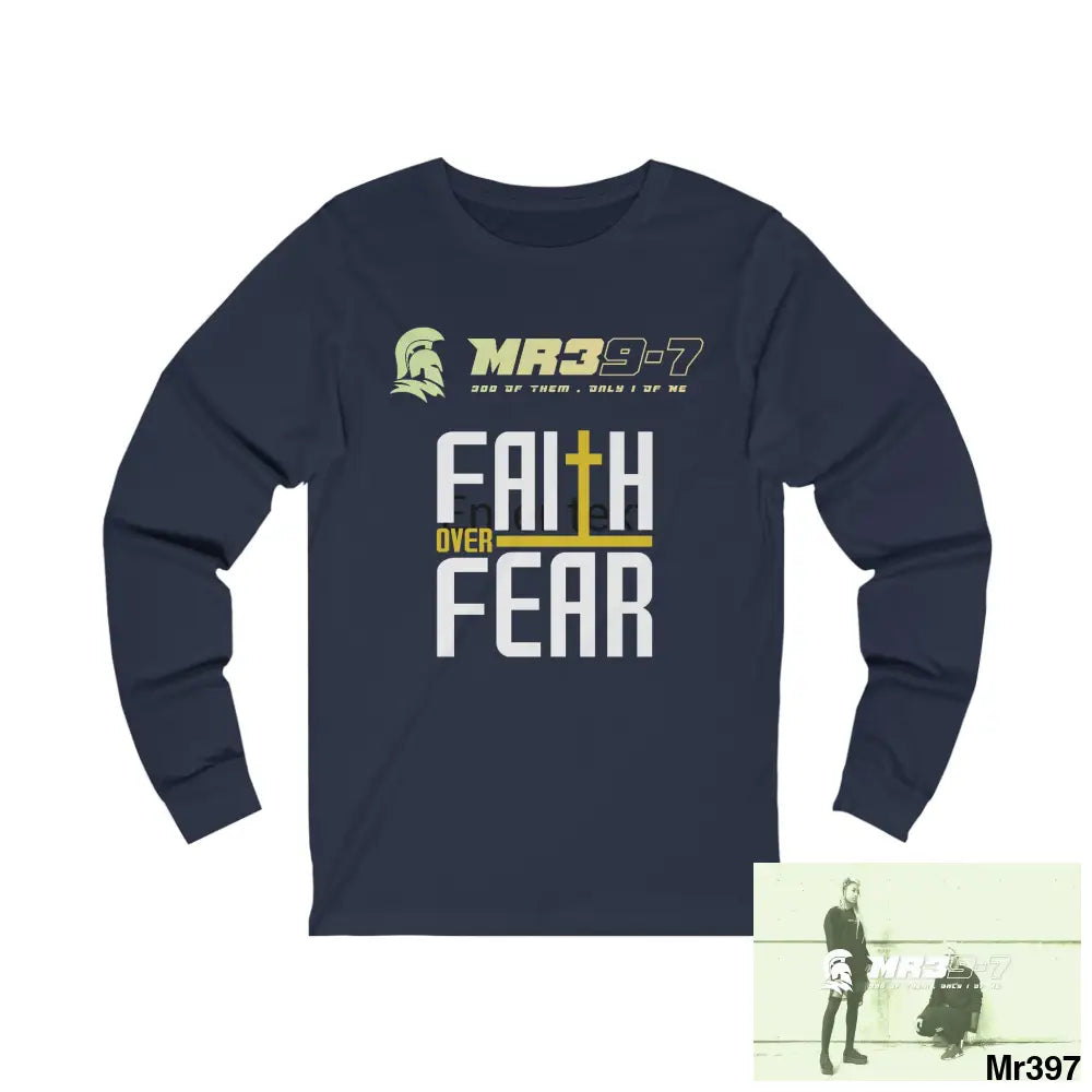 Thailand Mr39 Faith over Fear Unisex Jersey Long Sleeve Tee S / Navy Long-sleeve