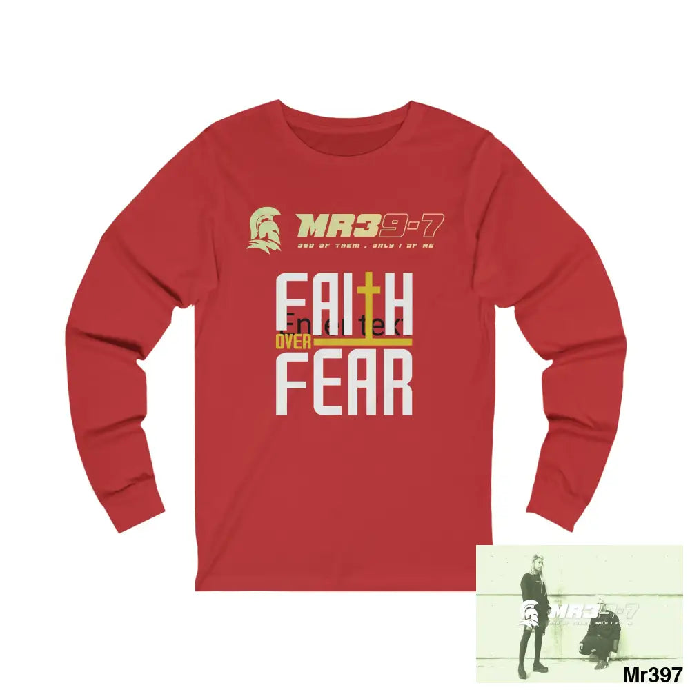 Thailand Mr39 Faith over Fear Unisex Jersey Long Sleeve Tee S / Red Long-sleeve
