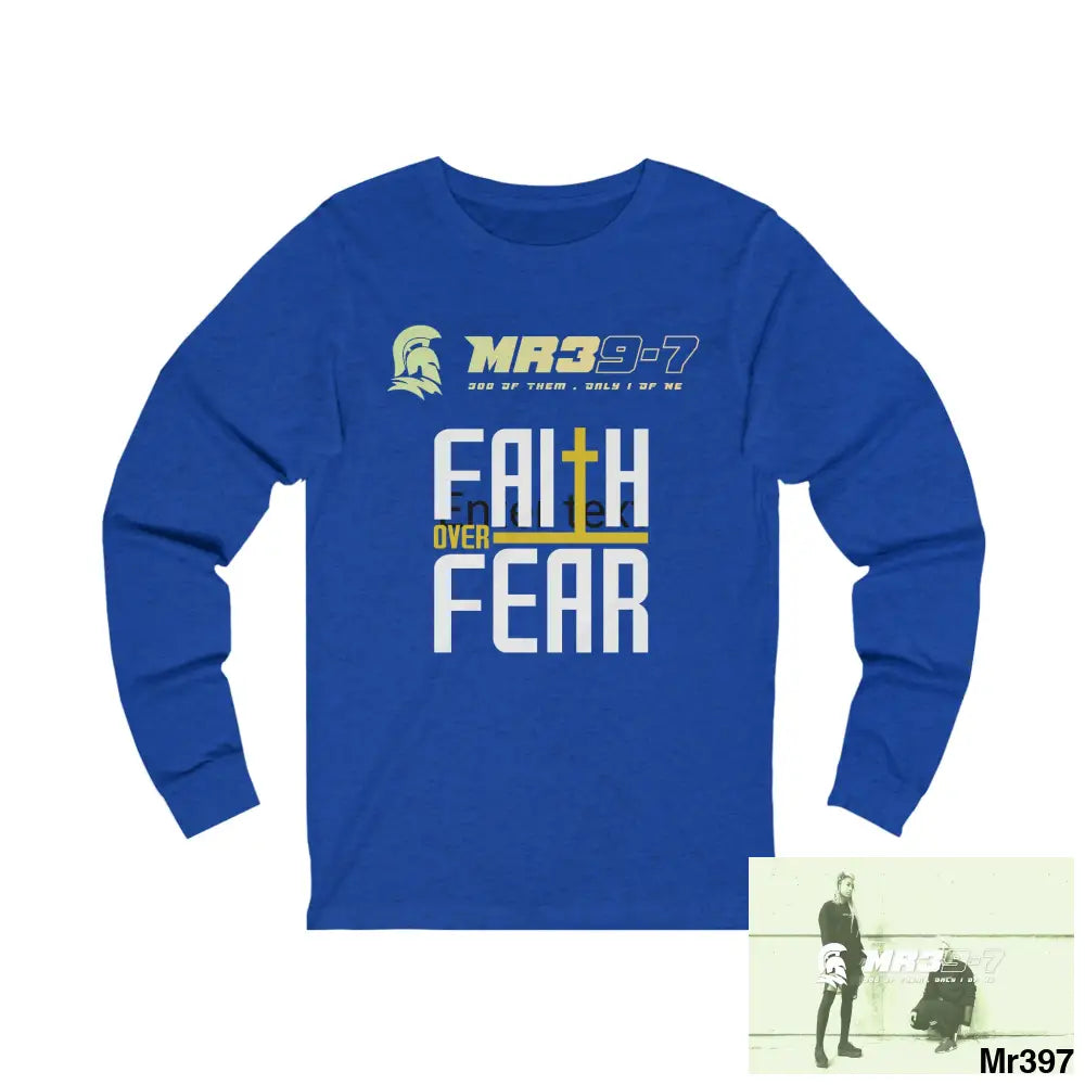 Thailand Mr39 Faith over Fear Unisex Jersey Long Sleeve Tee XL / True Royal TriBlend Long-sleeve