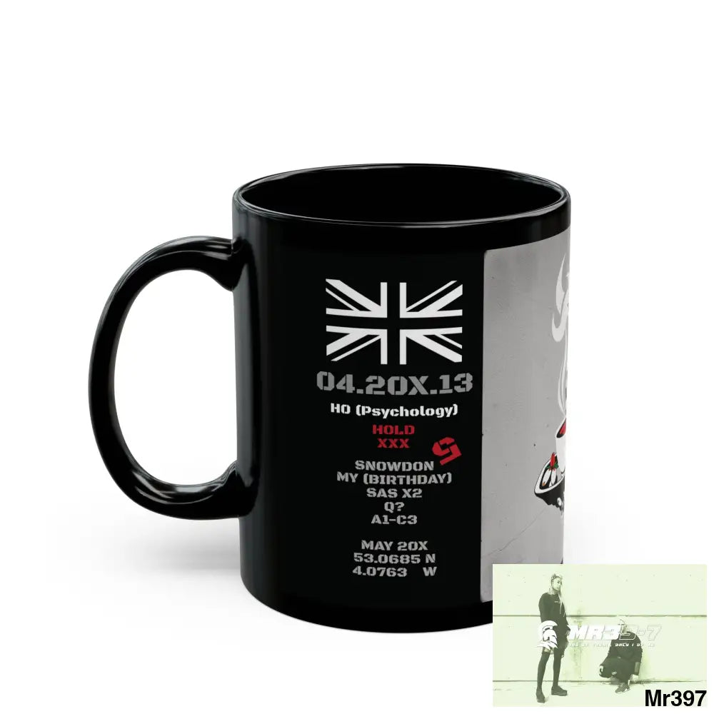The 3 SAS Links -Thailand -Barmouth -Hergest Mental Health VAR My Deaths Fail 2001 -2025 11oz Tactical GB / Black Mug
