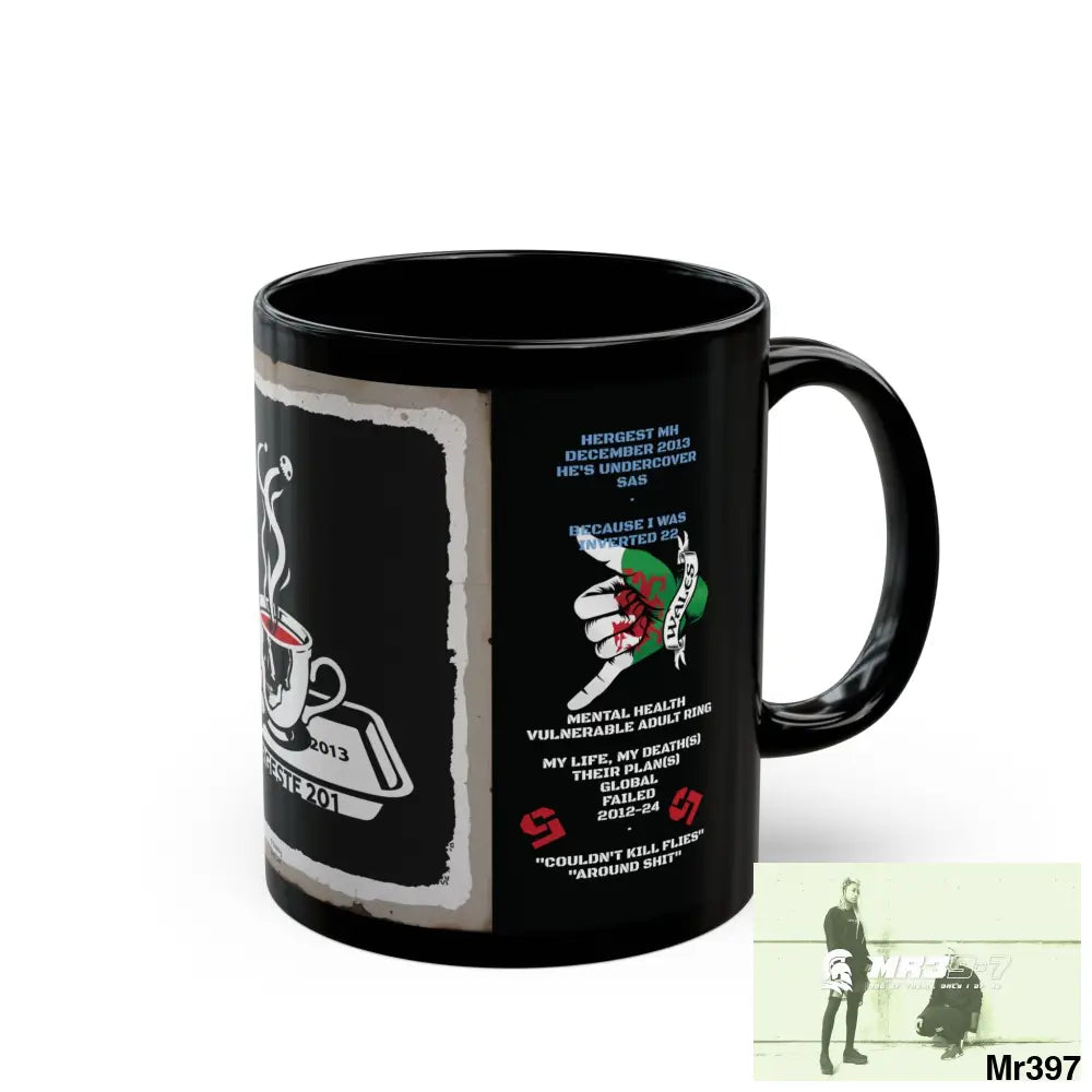 The 3 SAS Links -Thailand -Barmouth -Hergest Mental Health VAR My Deaths Fail 2001 -2025 11oz Tactical GB / Black Mug