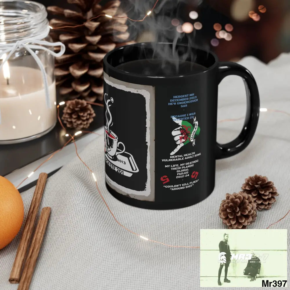 The 3 SAS Links -Thailand -Barmouth -Hergest Mental Health VAR My Deaths Fail 2001 -2025 11oz Tactical GB / Black Mug