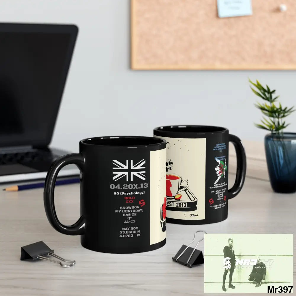 The 3 SAS Links -Thailand -Barmouth -Hergest Mental Health VAR My Deaths Fail 2001 -2025 no 3 11oz Tactical GB / Black