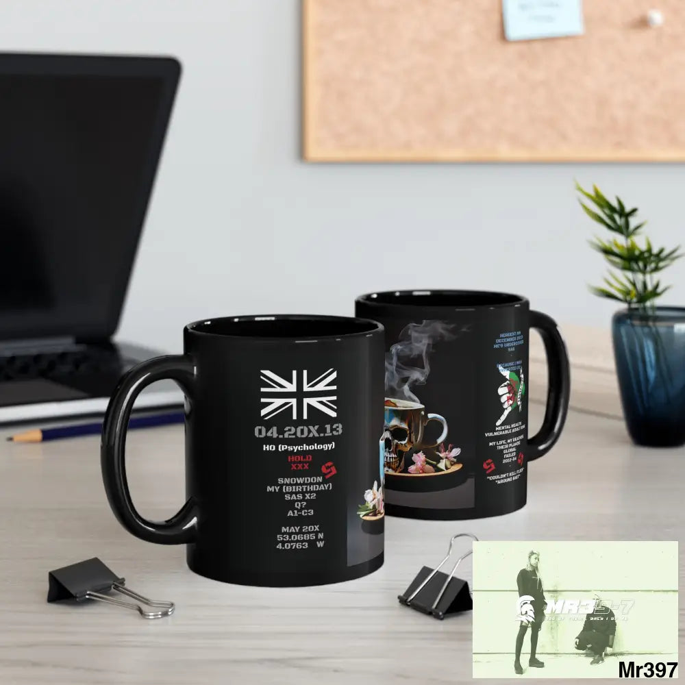 The 3 SAS Links -Thailand -Barmouth -Hergest Mental Health VAR My Deaths Fail 2001 -2025 no 15 11oz Tactical GB / Black