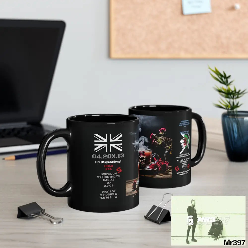 The 3 SAS Links -Thailand -Barmouth -Hergest Mental Health VAR My Deaths Fail 2001 -2025 no 8 11oz Tactical GB / Black