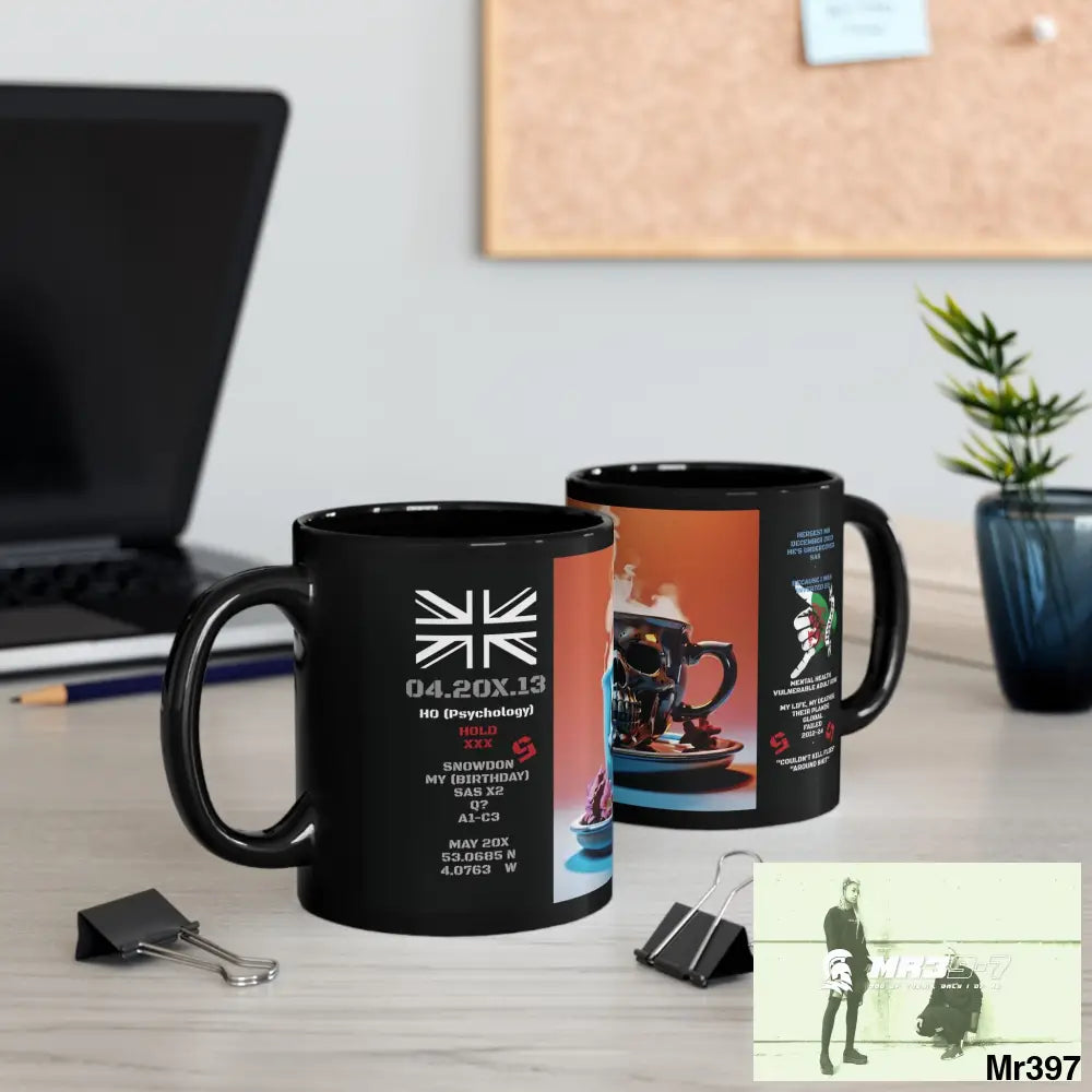 The 3 SAS Links -Thailand -Barmouth -Hergest Mental Health VAR My Deaths Fail 2001 -2025 no 9 11oz Tactical GB / Black