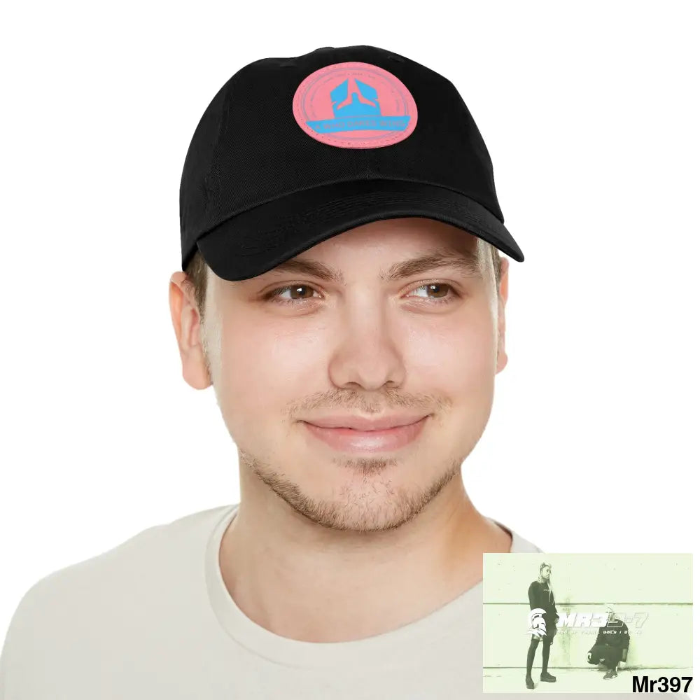 The A Who Dares Wins Dad Hat with Leather Patch (Round) Hats